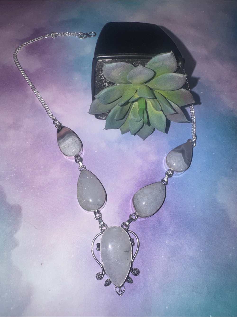 Silver Quartz Necklace